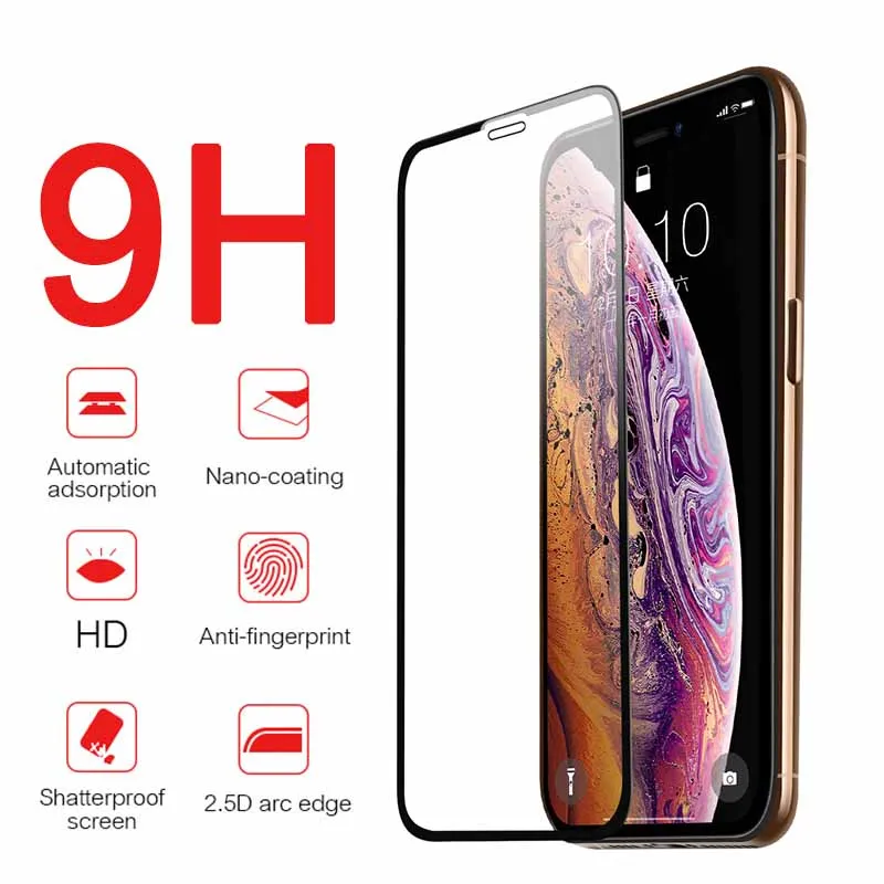 Защитное стекло для iPhone x xr xs max 3D защита экрана полное покрытие закаленное r