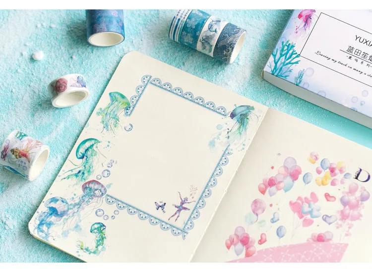 20 шт./кор.) Journal васи лента набор клейкая лента DIY Скрапбукинг наклейка этикетка Маскировочные ленты