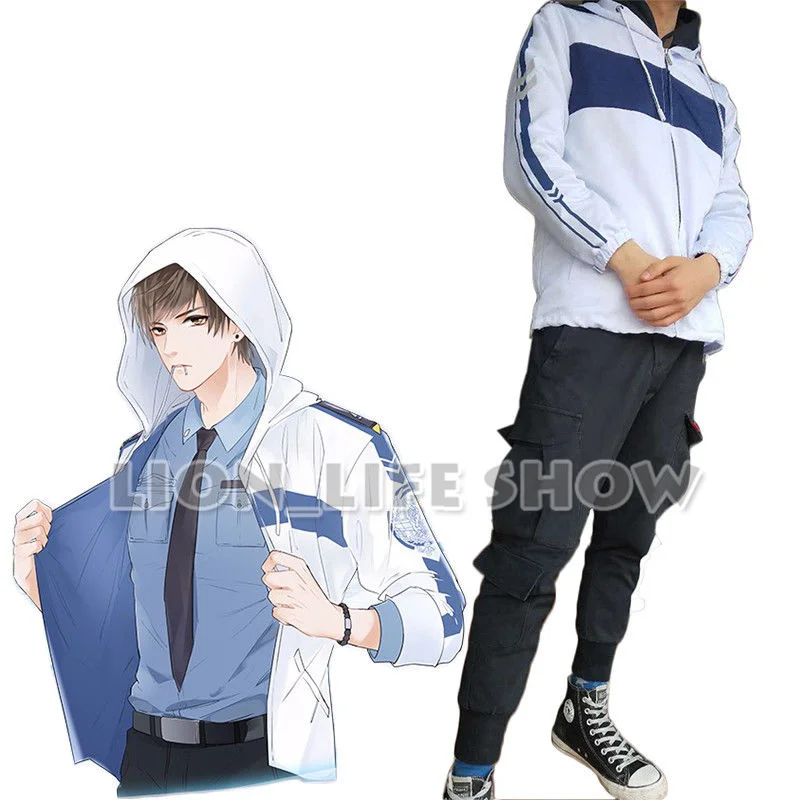 Пальто с капюшоном Bai Qi для косплея по китайской игре куртка на молнии в стиле