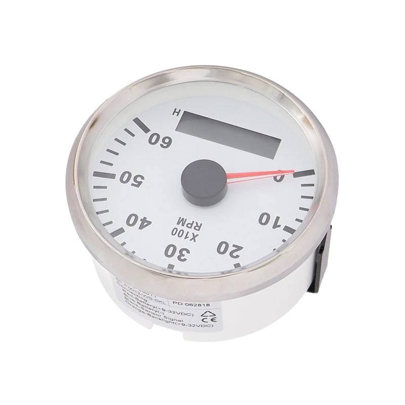 85 мм 6k RPM мотоциклетный Тахометр Датчик Мотоцикл Регулируемый Тахометр двигателя 12V 24V для автомобиля лодка с задней светильник