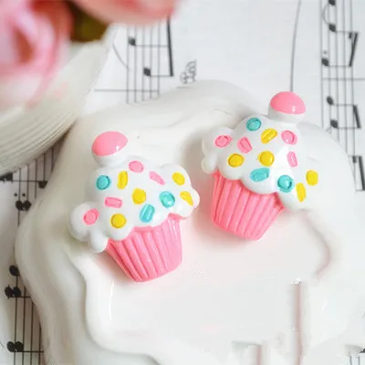 10 шт мороженого торт кабошоны с плоской обратной стороной смола для DIY чехол