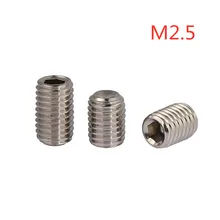 100 шт./лот M2.5 * 2/2.5/3/4/5/6/8/10/12/16 DIN916 набор винтов с шестигранной