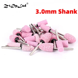 1 шт., 3 мм хвостовик, керамическая Шлифовальная головка, кремень, аксессуары, электроинструмент, полированный металл, набор ручек, корунд для форм, камень, сделай сам