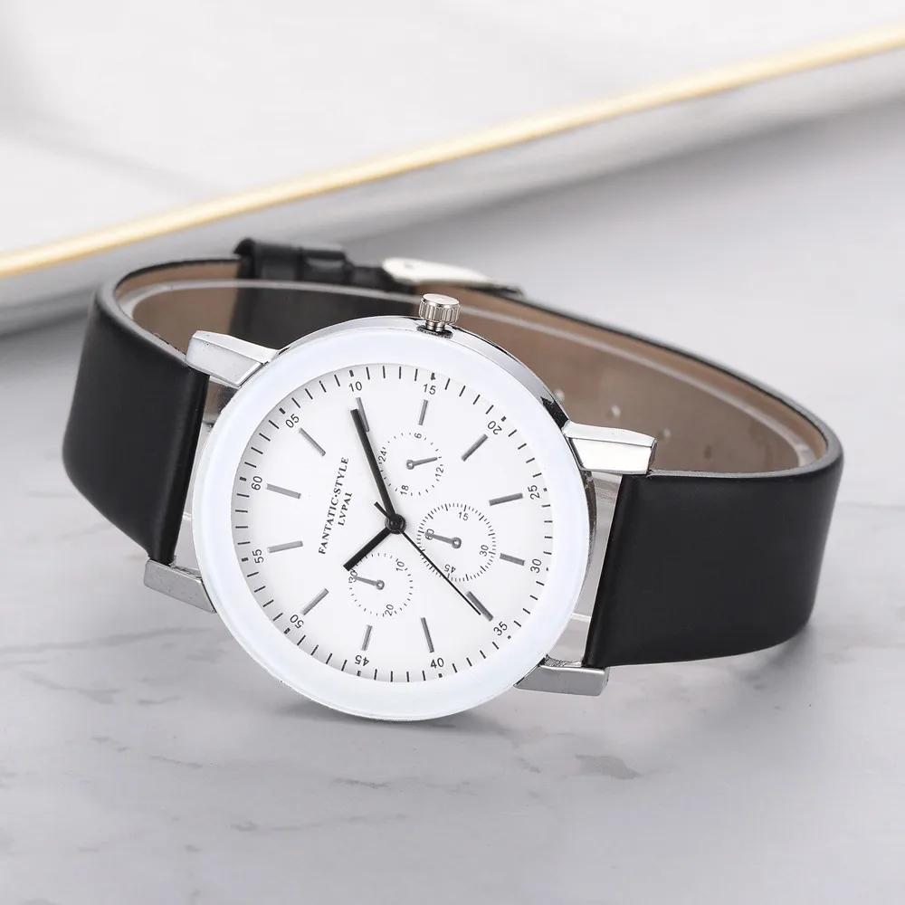 Женские повседневные кварцевые часы Lvpai Montre femme с кожаным ремешком аналоговые из