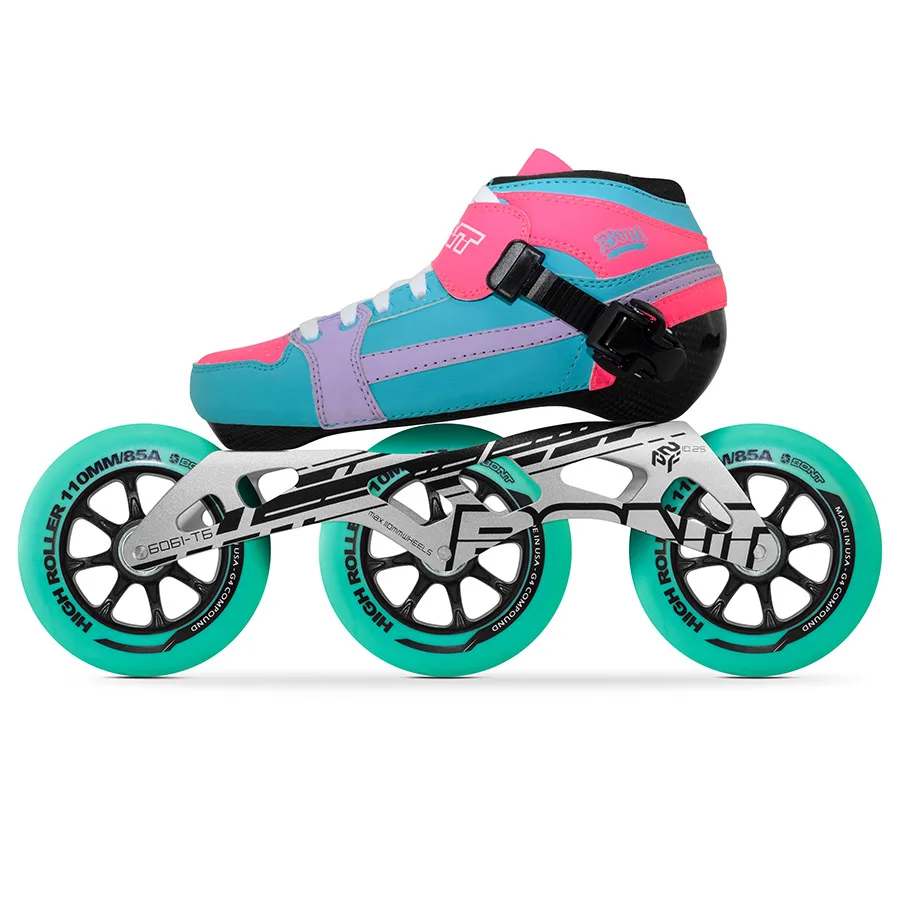100% Оригинальные Bont преследование 2PT 195 мм скоростные роликовые коньки Heatmoldable