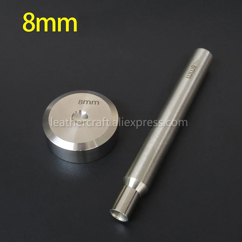 8mm Набор инструментов с двойными заклёпками, набор инструментов для заклепок, ручной инструмент, острие из нержавеющей стали, шпильки для кожаных изделий, одежды, обуви, сделай сам - Цвет: 8mm