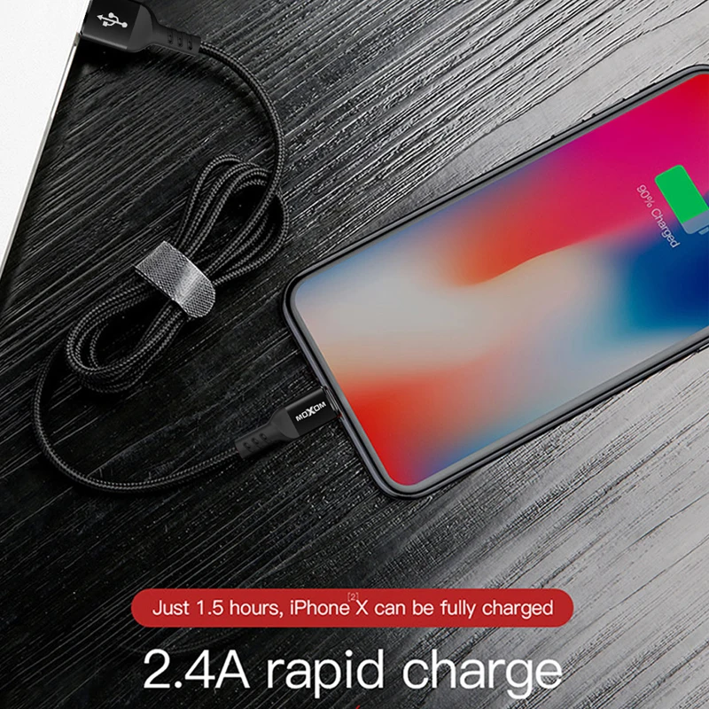 Кабель Micro USB MOXOM для Xiaomi Redmi Note 5 Pro 4 Реверсивный кабель зарядки и передачи данных
