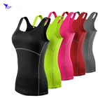 Майка женская быстросохнущая компрессионная, жилет для бега, летняя майка для спортзала, фитнеса, йоги без рукавов, дышащие майки