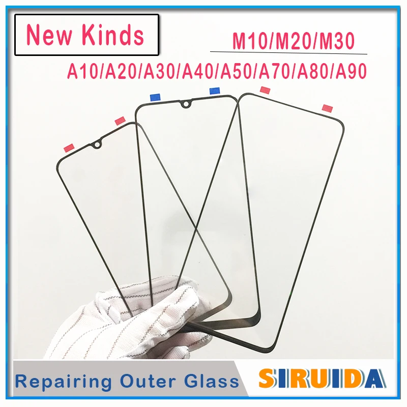 10Pcs Replacement For Samsung Galaxy M10 M20 M30 A10 A20 A30 A40 A50 A70 A90 M205 A305 LCD Touch Screen Front Glass Panel Lens | Мобильные