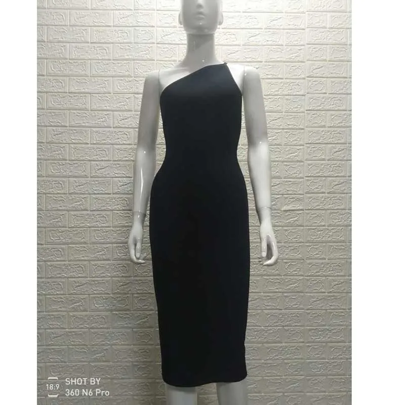 

ERDAOBEN black Dress Long Sexy Sleeveless Bandage Dress Bodycon Vestido B Evening Party dress backless BH1829