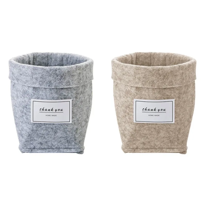 Скандинавский простой войлочный Настольный горшок для хранения складной