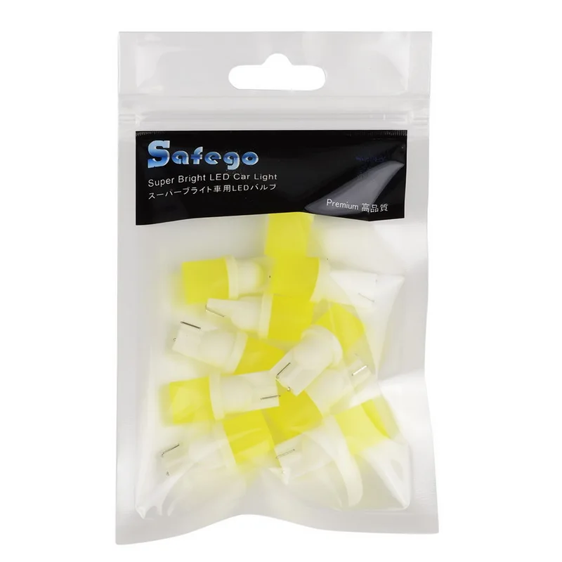 Автомобильная светодиодная лампа T10 168-Safego 10 шт. W5W 1SMD 3D Led автомобильная