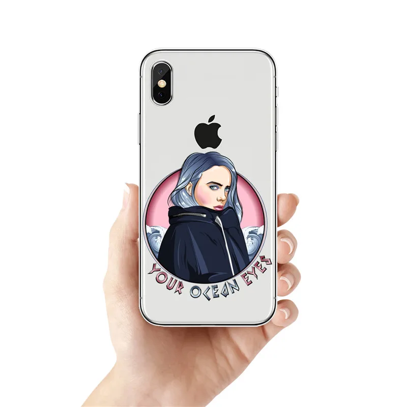 TPU Billie Eilish Халид Радуга blohsh океана глаз ТПУ Macio Caso de Silicone грудь для Тампа корпорация Kenwood пожалуйста, найдите Para o iphone X iphone 5 6 S плюс 7 8 XS MAX - Цвет: TPU