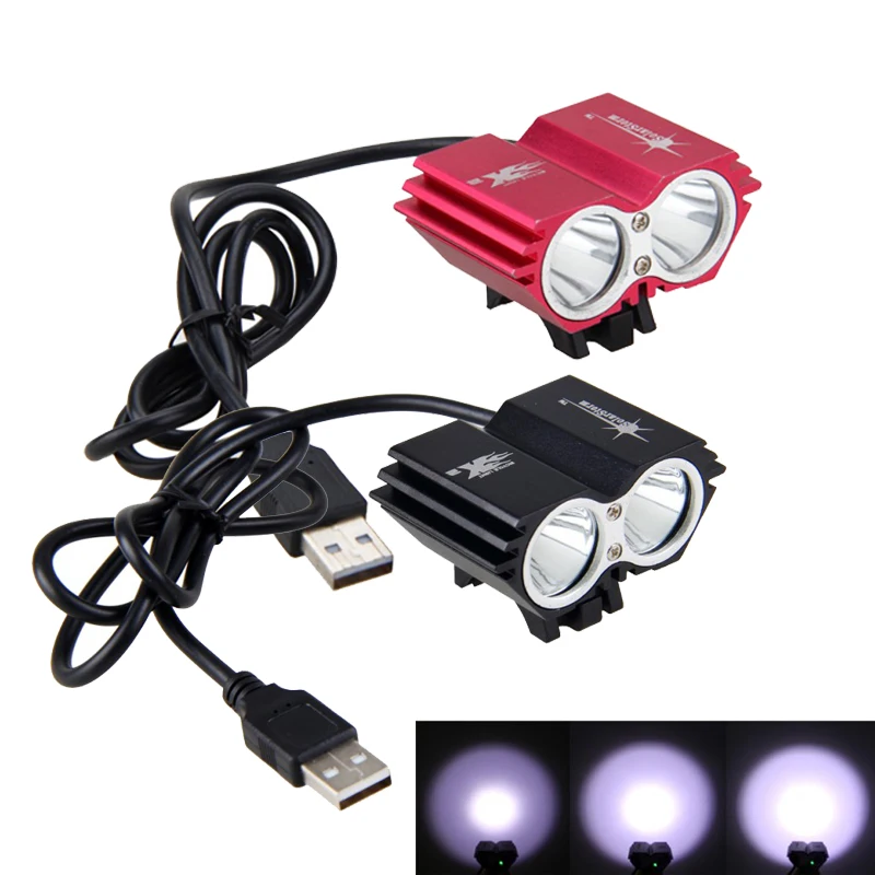 

Светодиодный светильник USB 8000LM XM-L T6, светодиодный велосипедный налобный фонарь, Передний Головной фонарь для велосипеда, ночной велосипед, ...