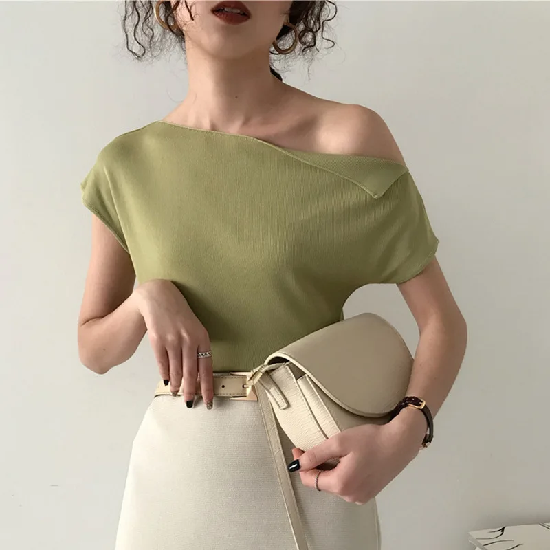 Женская трикотажная рубашка T03 Летняя футболка новинка 2019|Футболки| |