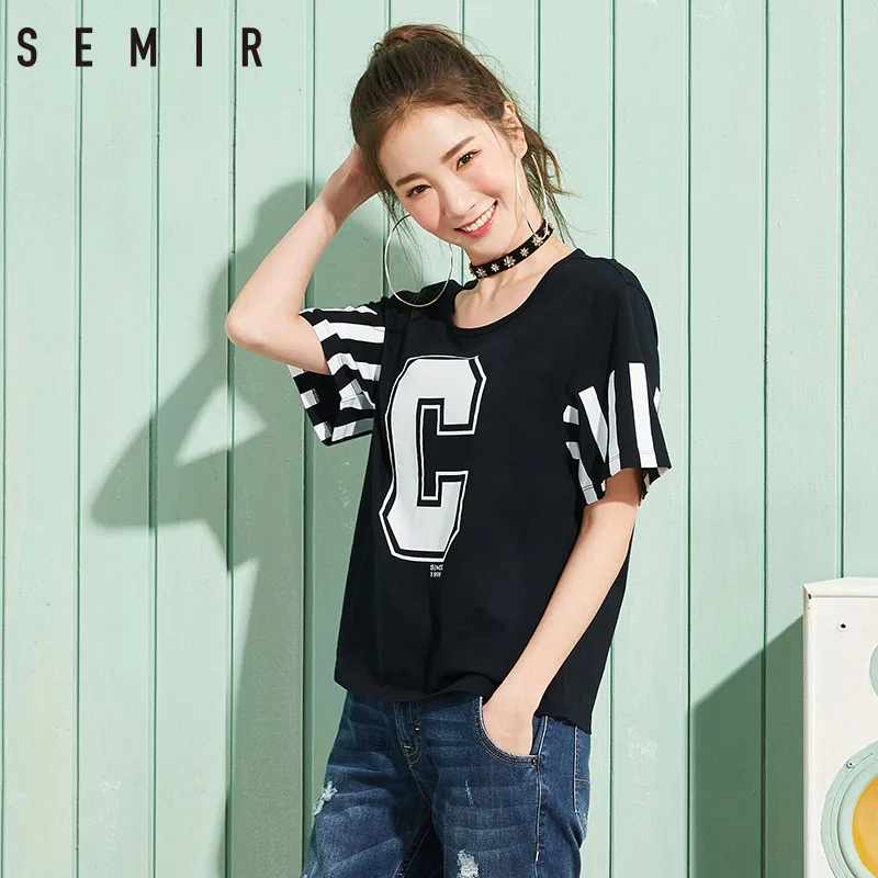 SEMIR футболка с короткими рукавами Новая крутая хлопковая Мода Стиль упражнения