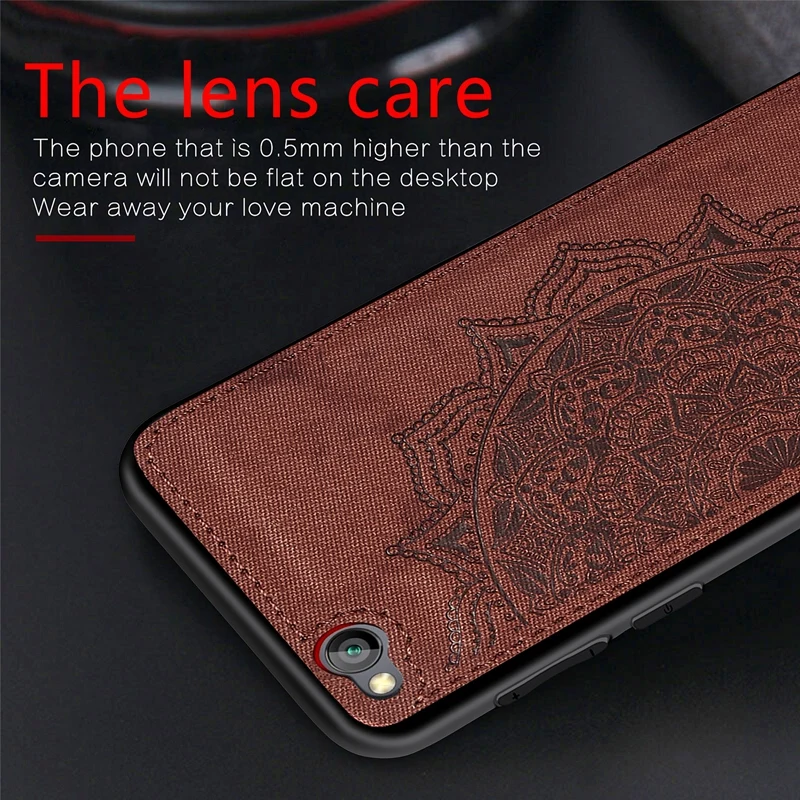 3D Texture Cloth Phone Case For Xiaomi Redmi Go Covers Fabric Soft TPU Silicone for Back Cover with 5.0&quot |
