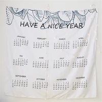 the calendar style wall tapestry creative wall hanging gift for new year christmas decor boho home decor drop ship