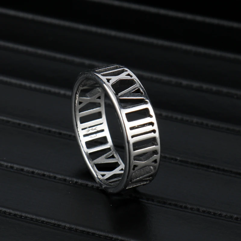 Классические римские цифры ювелирные изделия для женщин нержавеющая сталь полый