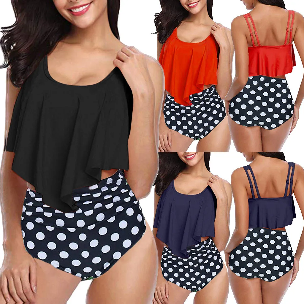 Бесплатная страуса 2019 Новый женский купальник размера плюс для женщин