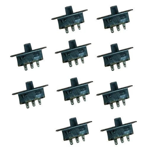 10 x DC 0.5A 50V 3 позиционный 2P2T DPDT переключатель слайдов с креплением на панели