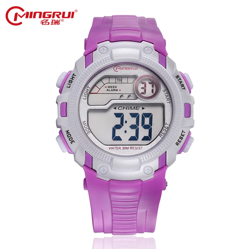 Цифровые часы MINGRUI детские водонепроницаемые силиконовые спортивные для