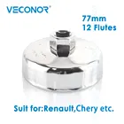 Универсальный Масляный фильтр Veconor для Renault Chery, 12 дюйма, сталь 77 мм, крышка для съемника инструмент для жилья, 12 канавков 903-6