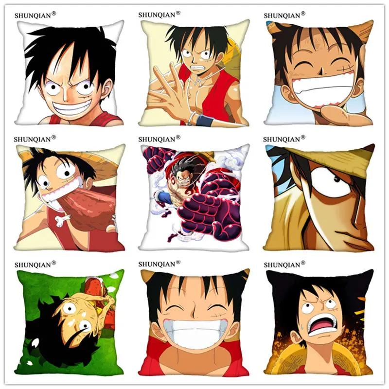 Индивидуальные наволочка Луффи Одна деталь декоративная квадратная Подушка на