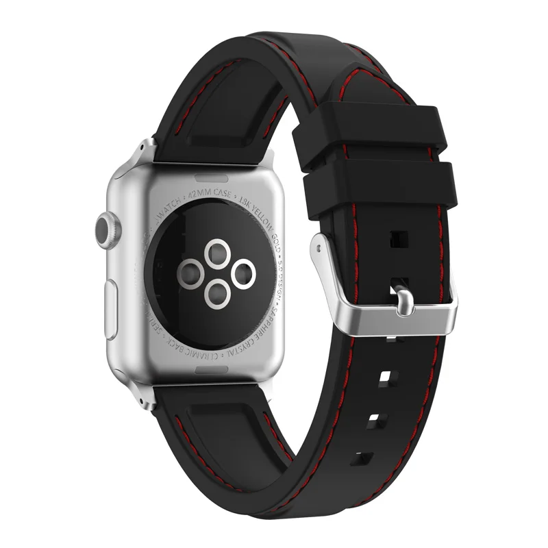 JANSIN спортивный ремешок для смарт-часов apple watch series 5 4 3 2 1 спортивная петля ремешок для apple watch браслет наручных часов iWatch, силиконовый ремешок 38/42/40/44 мм