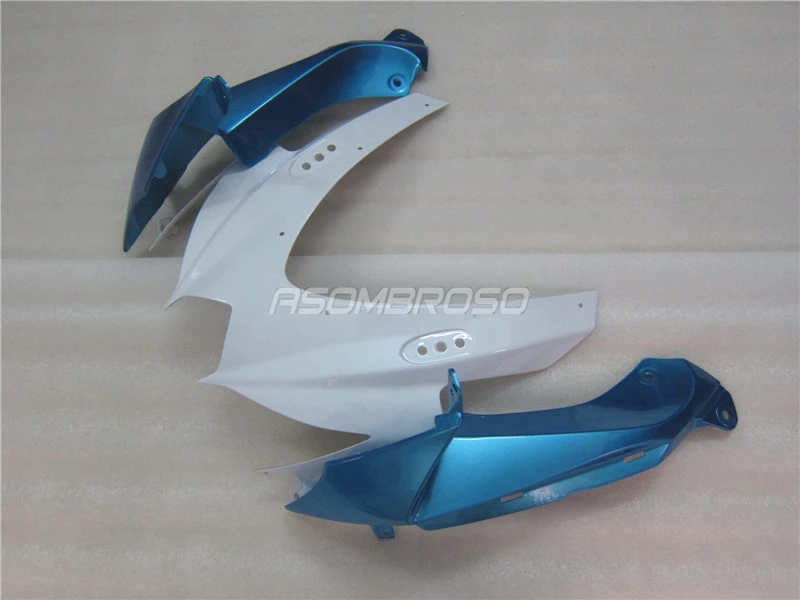 Мотоцикл Инъекции обтекатель для Suzuki 2010 2009 2008 GSXR600 K8 GSXR750 GSXR 600 08 09 10 Белый Синий тела ремонт обтекатели комплект