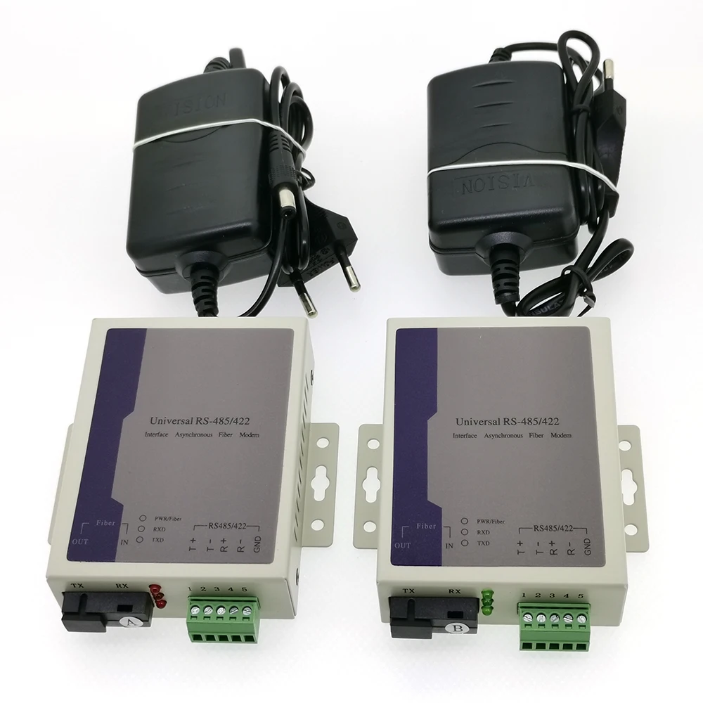 Оптоволоконный модем RS485/422 в Ethernet одномодовый SC 20 км оптоволоконный