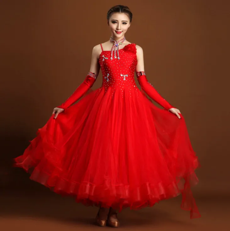 2017 Led Costume Ballroom Dance Skirts Newest Design Woman Modern Waltz Tango Dress adult standard Competition | Тематическая