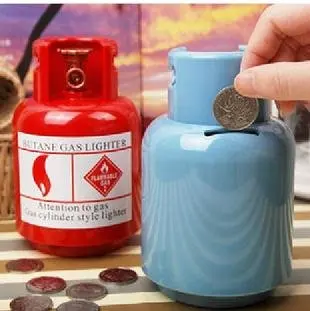 Модные газовые коробки для денег газовый цилиндр копилка новинка Бесплатная