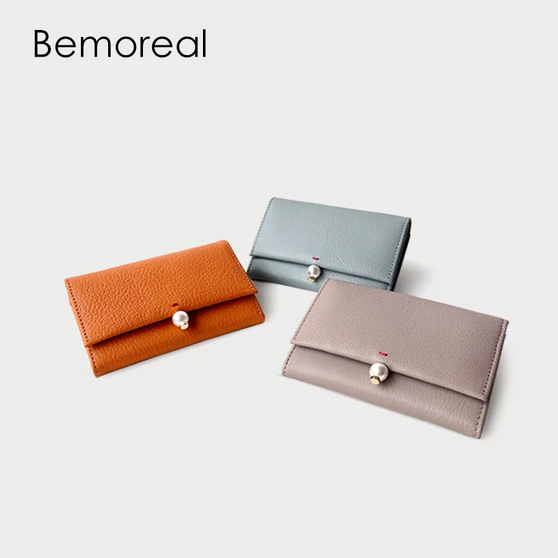 Кошелек Bemoreal из натуральной кожи для женщин новый бумажник козьей в Корейском
