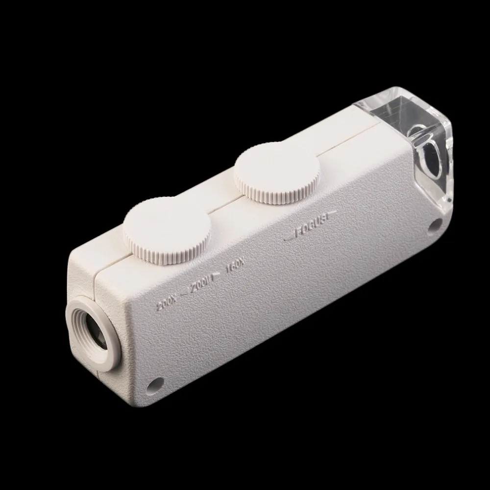 Высокое качество Мини Ручной 160X-200X зум Лупа микроскоп Ювелирные лупы