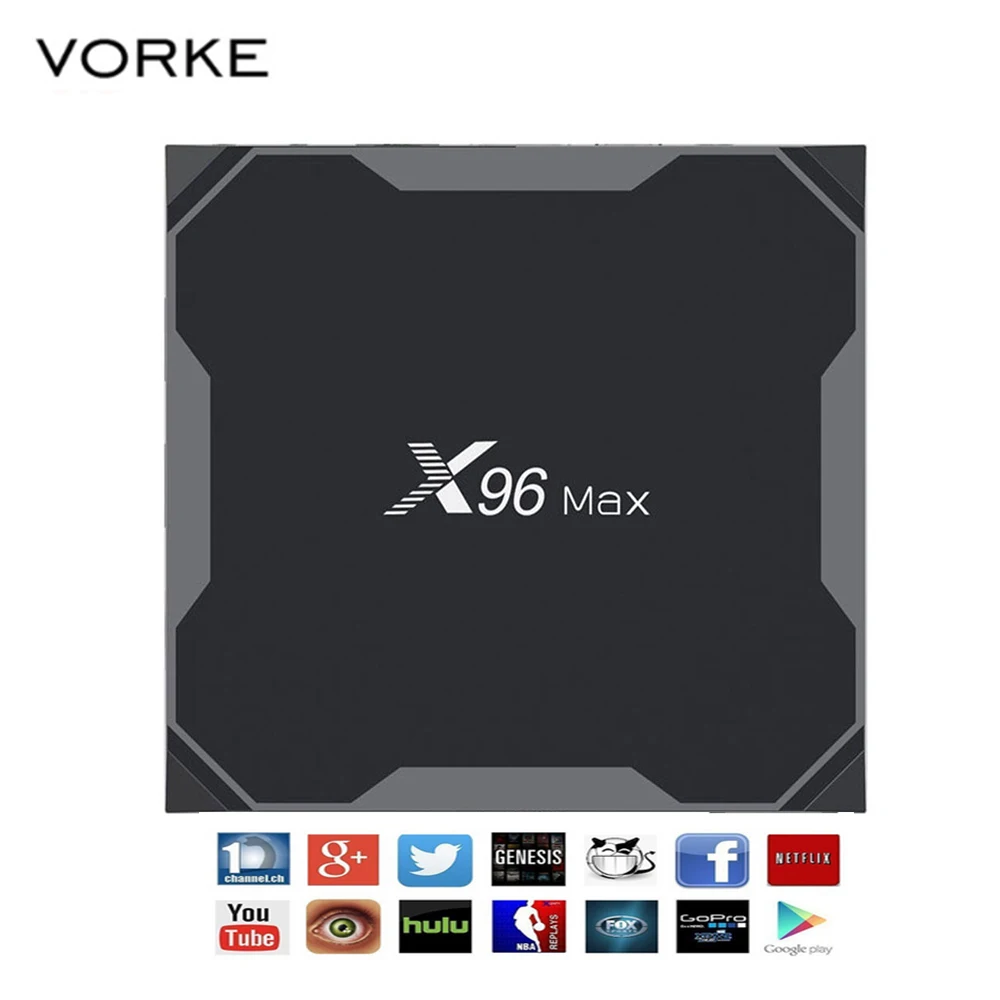 Vorke X96 MAX Смарт ТВ BOX Android 8 1 Amlogic S905x2 4G DDR4 32 Гб 64 ГБ памяти на носителе EMMC 2 4 г/5G WI FI