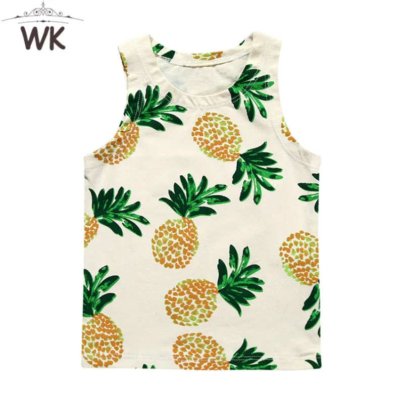 Baby Tops Children Vest Boys Girls Summer T Shirts Sleeveless Tank Camisoles 2021 Solid Toddler Tees watermelon T-Shirt cute boy | Детская