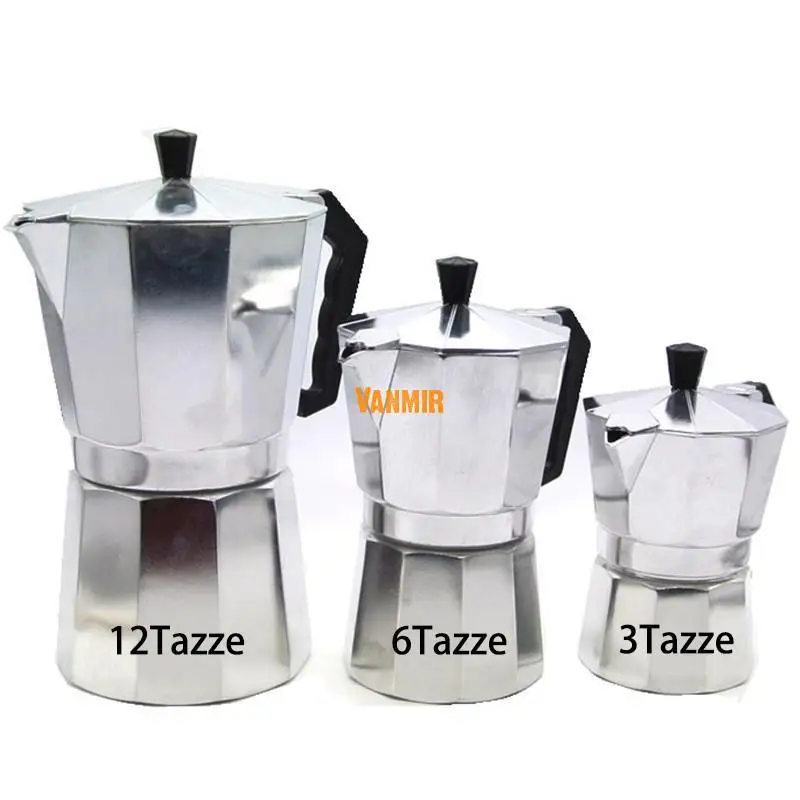6cup Moka Эспрессо кофеварка/glantop алюминий 1cup/3cup/6cup/9cup/12cup итальянская плита/Перколятор горшок инструмент - Цвет: 6cup
