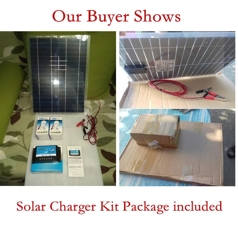 

Polysilicon Silicon 12V 20W Solar Panel+ PWM 10A Charger Controller Battery Charger Kit +2 LED Light For RV Car Boat Tourism