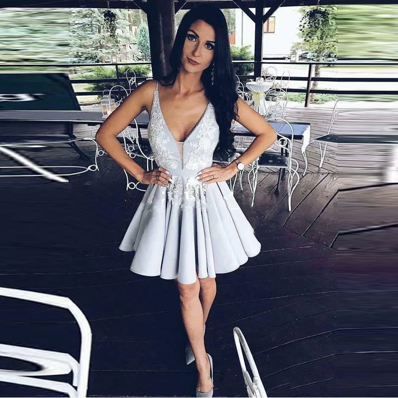 Сексуальное кружевное платье для выпускного вечера с v образным вырезом Vestido 15 ano