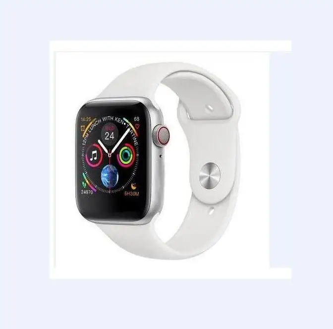 Bluetooth Вызов IWO 8 44 мм Bluetooth Смарт часы серии 4 1:1 Смарт-часы чехол для iOS Android сердечного ритма ЭКГ-Шагомер - Цвет: silver