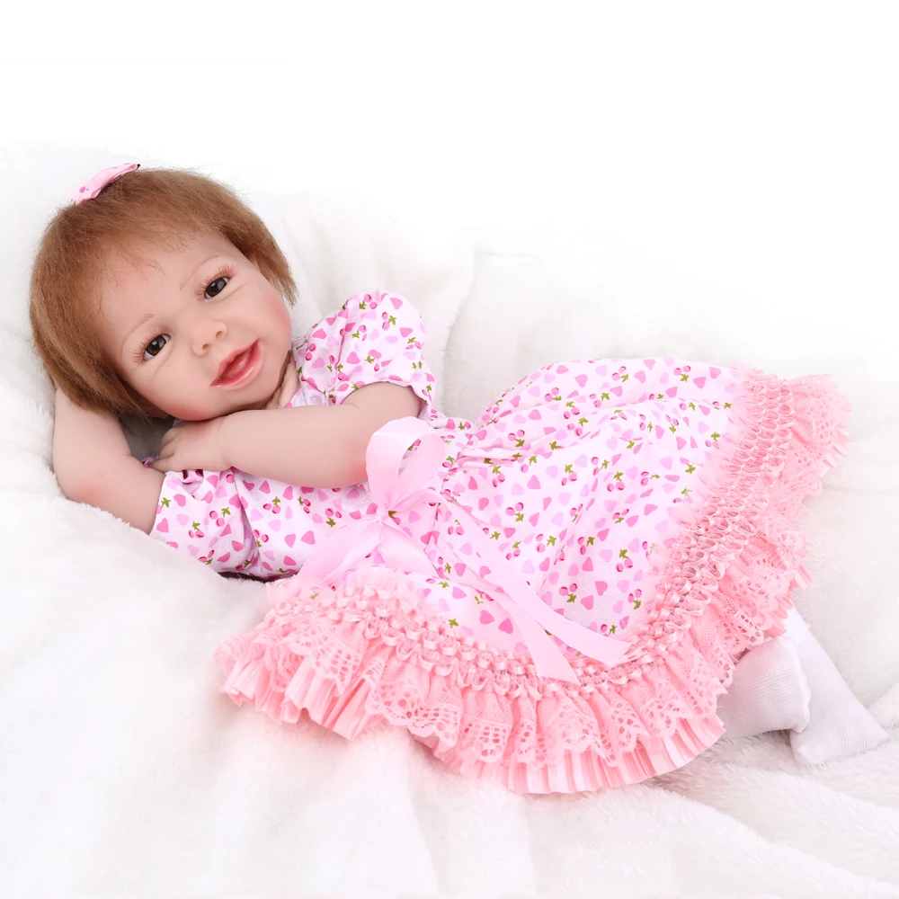 KAYDORA Reborn Baby Doll 22 дюйма игрушки Девушка рекламная силиконовая голова тела кукла
