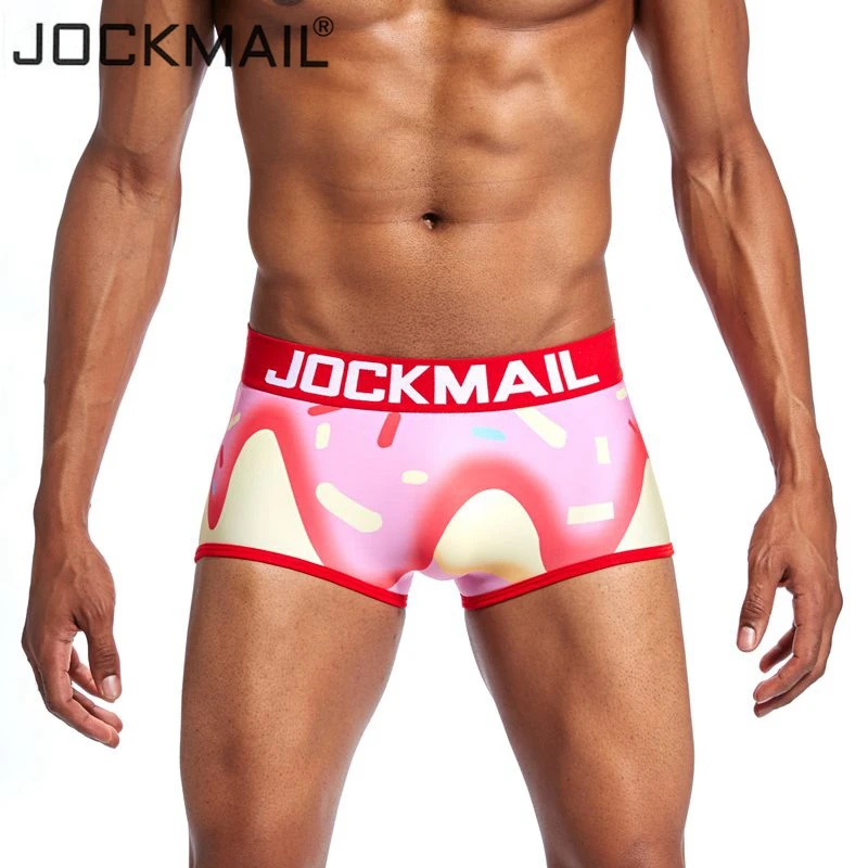 Бренд jockmail новые трусы Для мужчин сексуальное мужское нижнее белье боксеры Мужские Шорты для купания удобные боксер самакуэка трусики для геев пенис