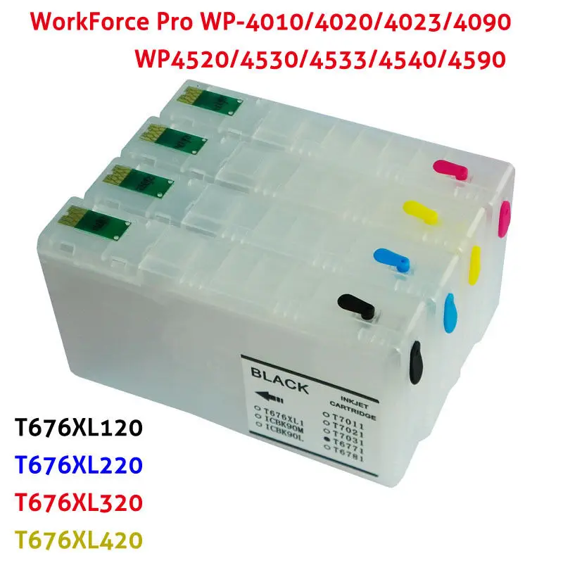 T6761 T676 многоразовый картридж с чернилами для Epson Φ/4023/4030/4090/4520/4533/4590 Φ/4530/4540 676 676XL |