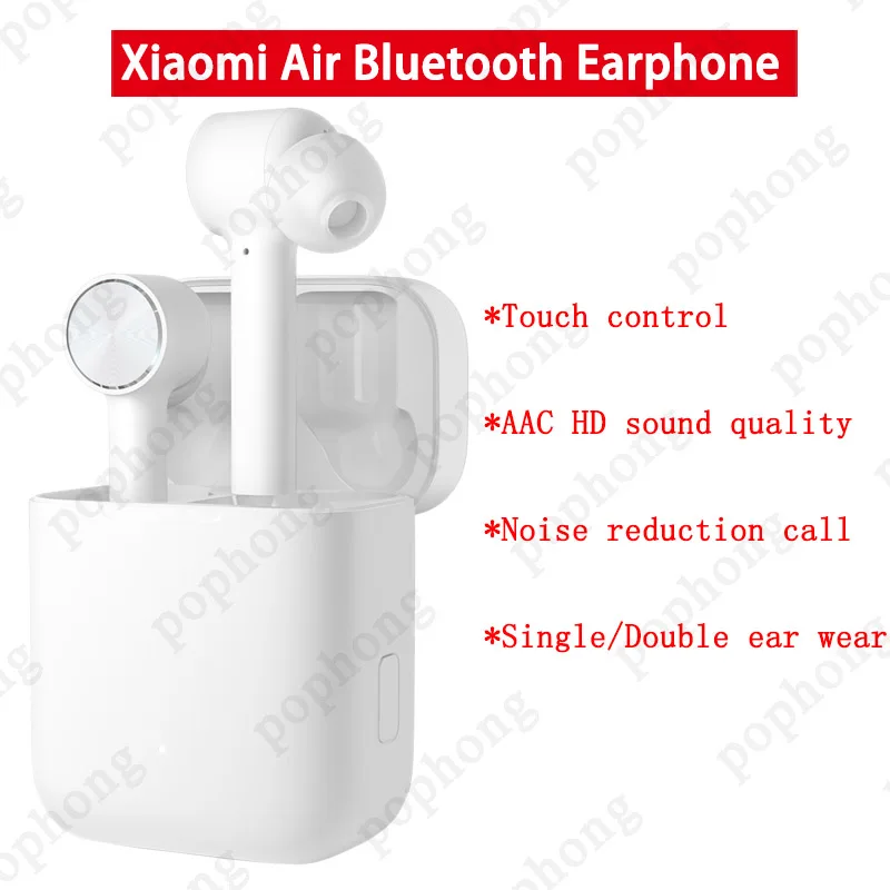 Оригинальные наушники Xiaomi Air Bluetooth TWS с сенсорным управлением, беспроводная bluetooth-гарнитура ANC ENC, активное шумоподавление, HD звук - Цвет: white