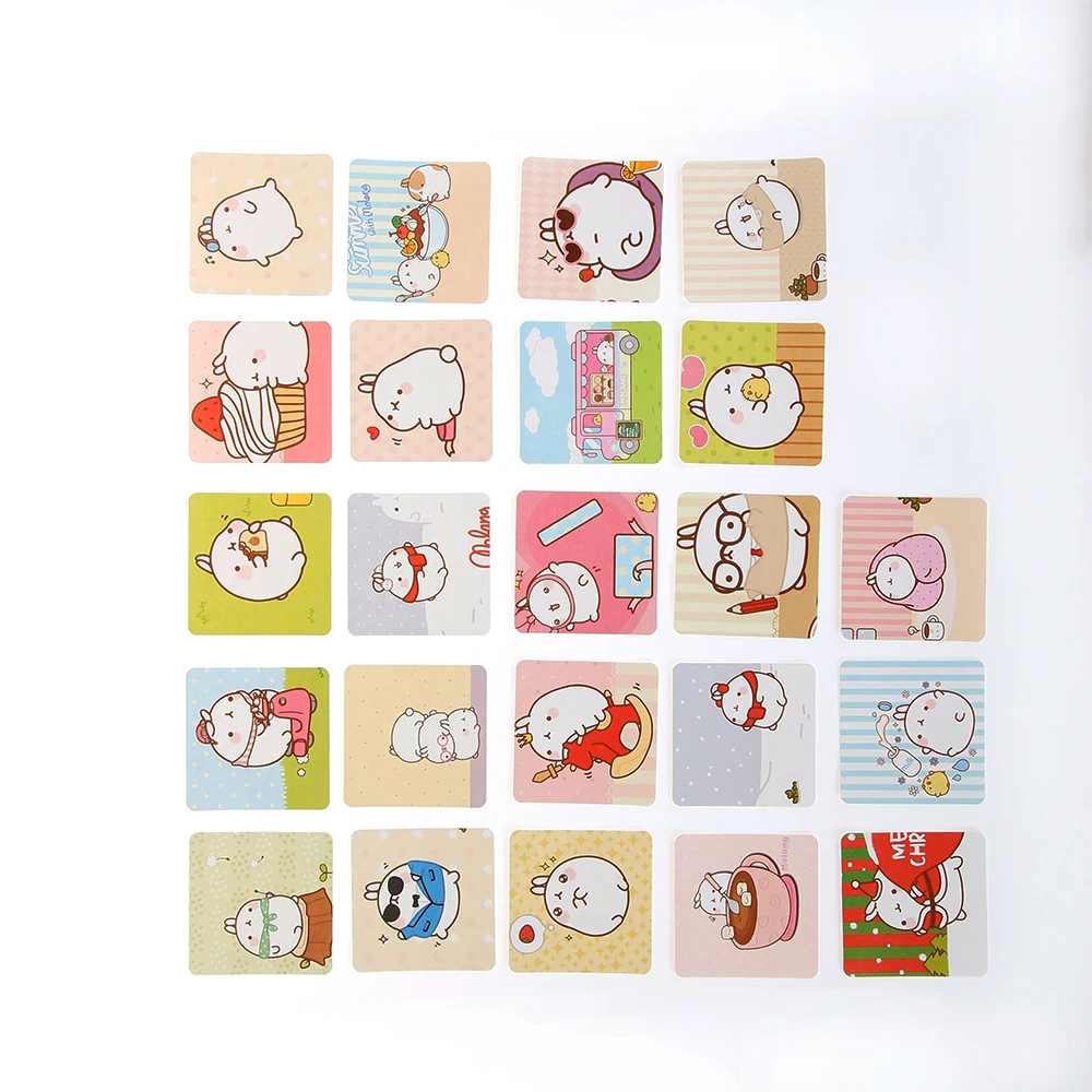 46 шт./кор. новый модный Kawaii канцелярский стикер Molang Rabbit мини бумажный украшение