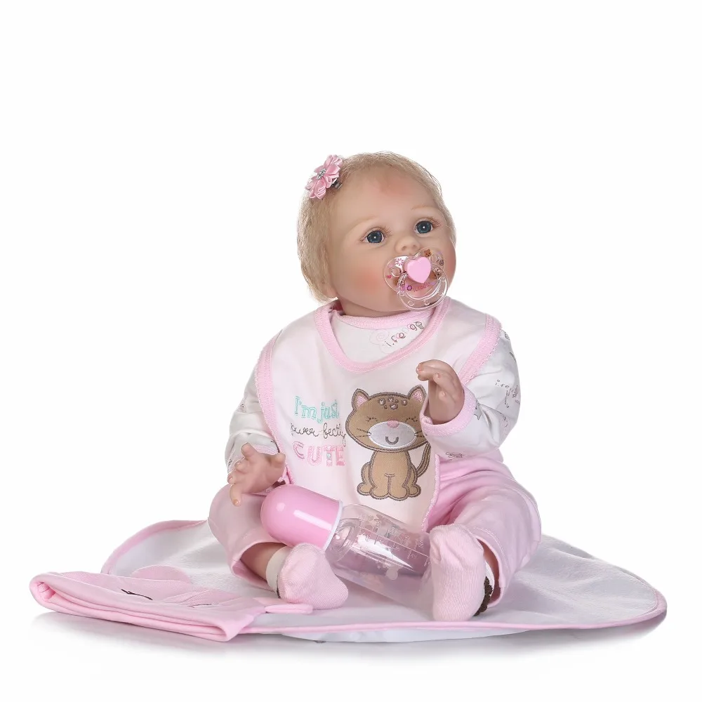 NPKCOLLECTION 2017 Новый 22 дюймовый силиконовый винил настоящий Мягкий сенсорный reborn baby 55