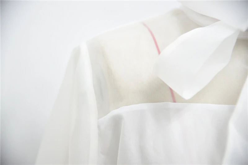 

AEL Bowknot Organza Women Blouse and Top Mosaic Female Shirt Work Wear 2018 Summer Elegant Ladies Casual Runway Clothing 2019
