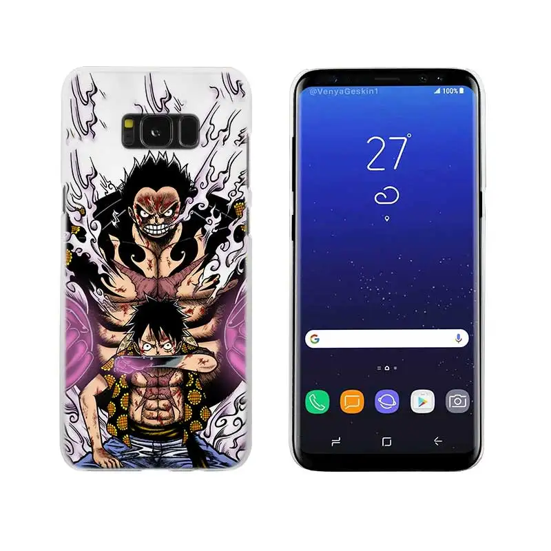 10 Чехол Sheli one piece Luffy прозрачный Note 10 9 pro, Жесткий Чехол для samsung Galaxy S4 S5 S6 S7 S8 S9 Plus Edge Mini s10 lite - Цвет: 10