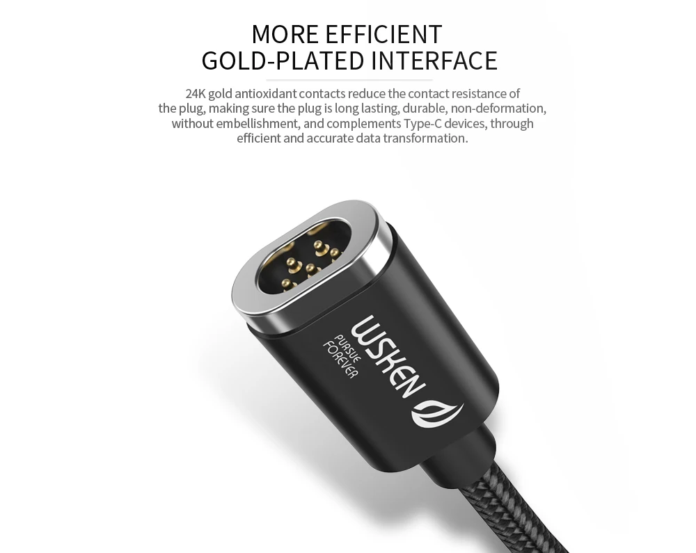 WSKEN Магнитный зарядный кабель Micro usb type c USB C Быстрая зарядка данных для samsung S9 S8 huawei xiaomi для iPhone кабель type-C